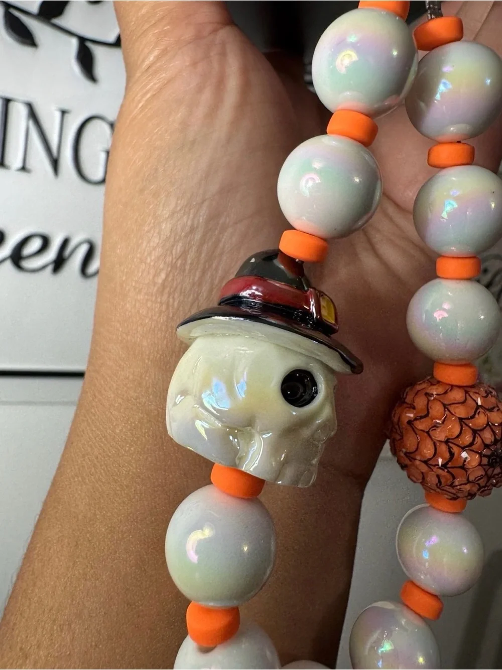 Halloween Skeleton Head Charm Phone/Key/Bag Chain #P632